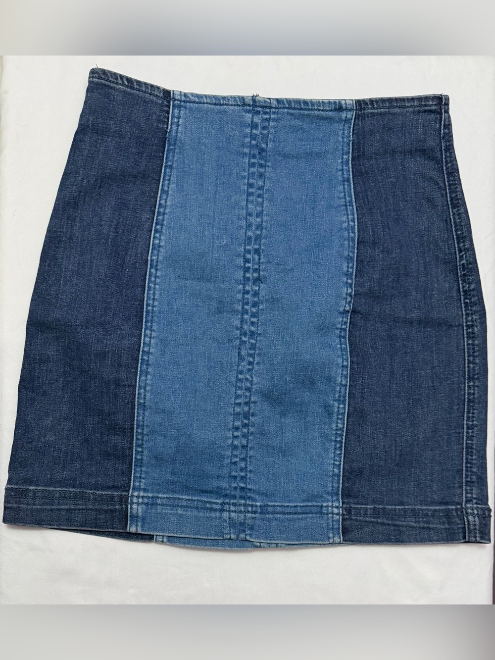 PacSun Two-Tone Blue Denim Paneled Skirt
